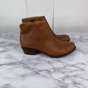 Lucky Brand Women Brown Balexa Leather Ankle Boots